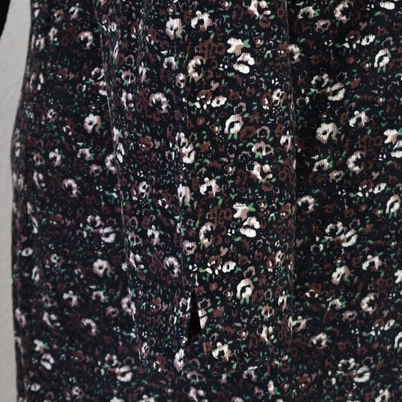 Vintage La Cera Corduroy Floral Dress NEW - M - Picture 5 of 12